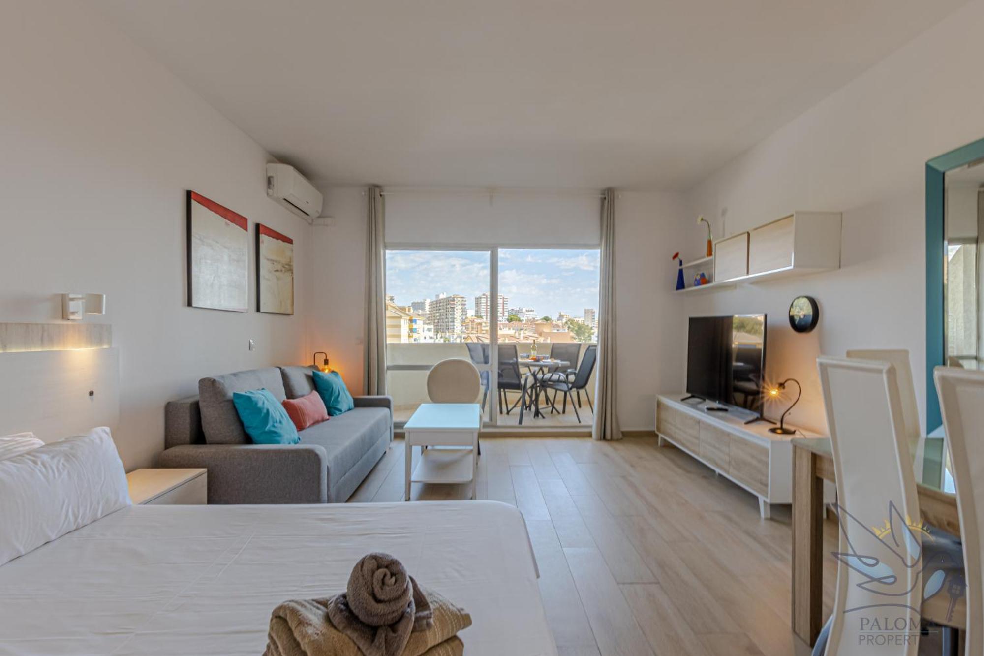 Benal Beach Suite, Parque Acuatico Y Vistas Al Mar Benalmadena Luaran gambar